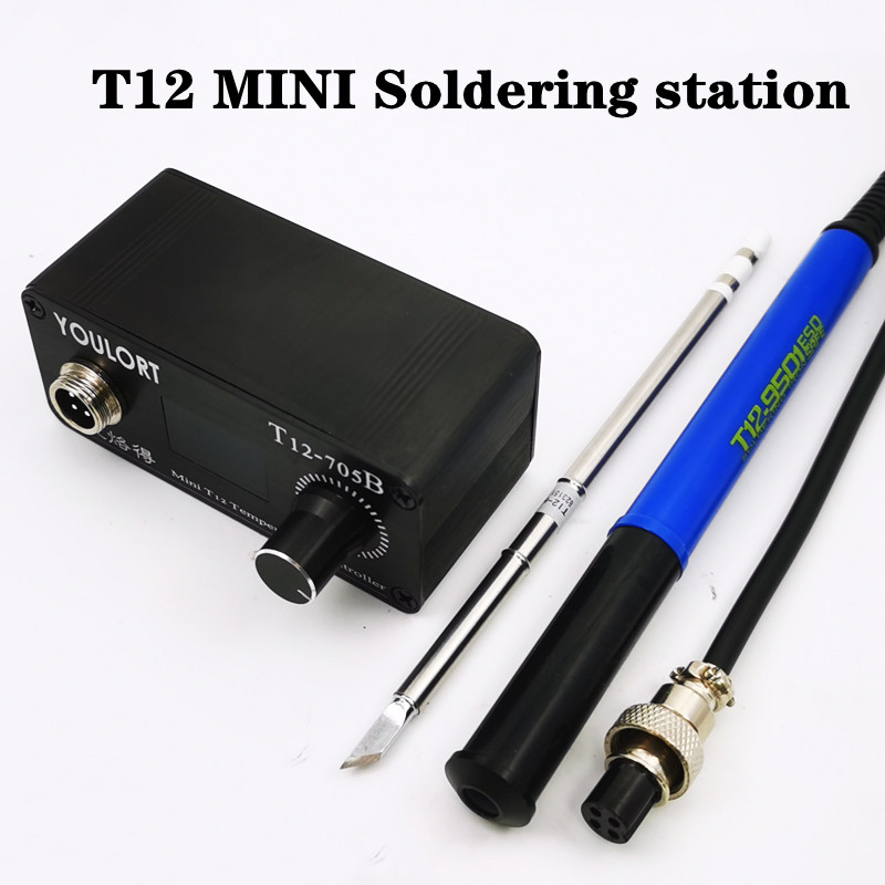 Soldering Station T12 Oled - محطة سبيكة لحام صغيرة T12-705B أطراف