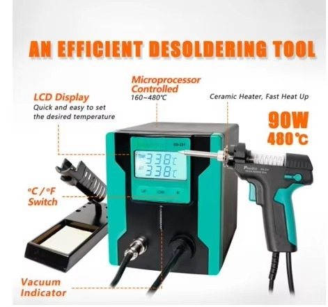 Desoldering Gun Vacuum Electric - مضخة لحام كهربائية رقمية آمنة ضد