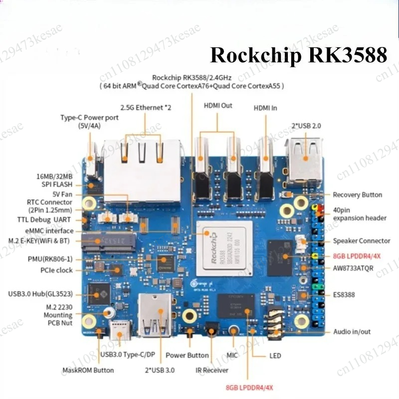 أورانج باي 5 بلس RK3588 SBC بذ - مراجعة Orange Pi 5 Plus 16Gb وسعره