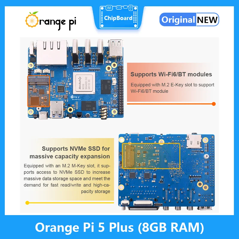 Orange Pi 5 Plus 8GB RAM RK358 - مراجعة Orange Pi 5 Plus 16Gb وسعره