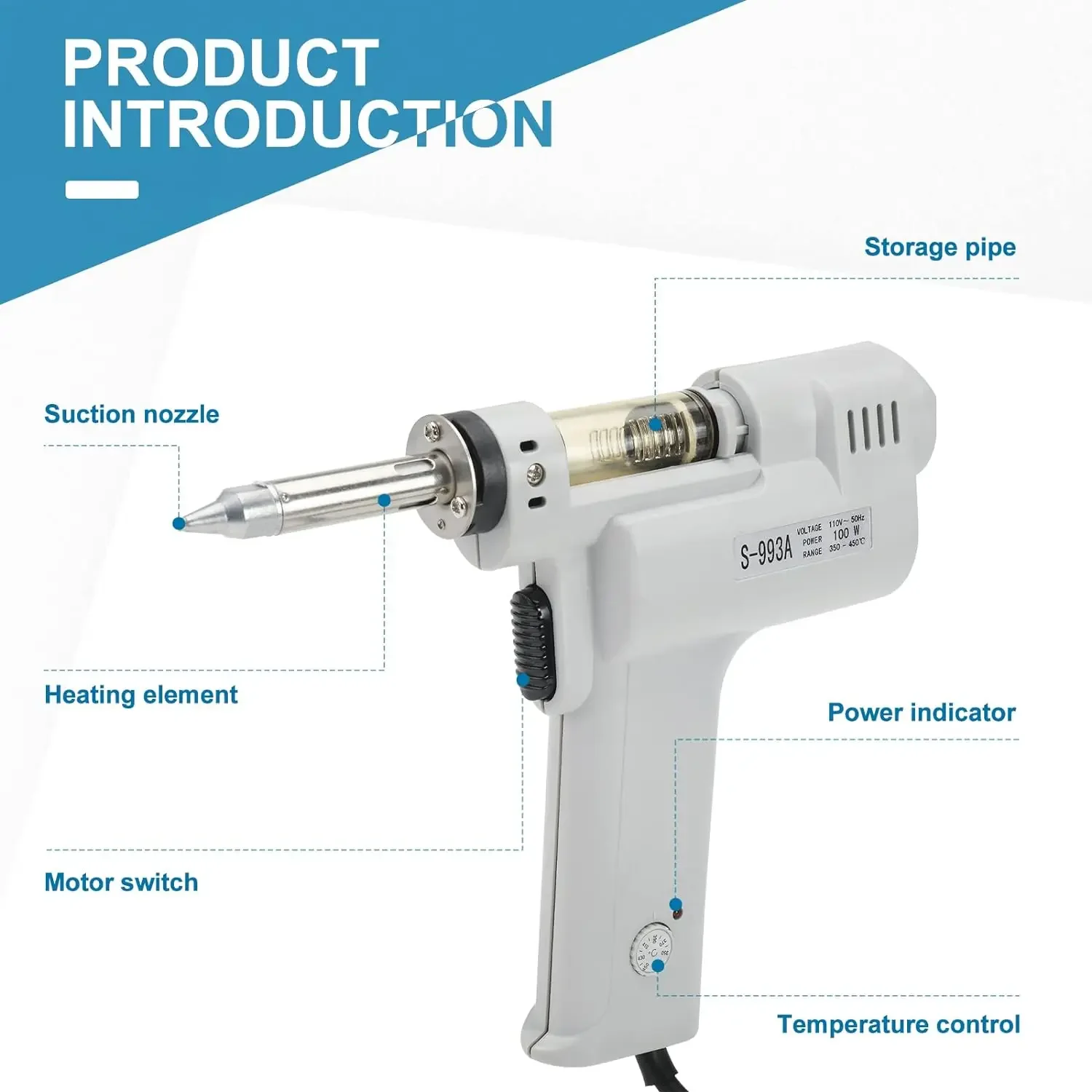 S-998P مضخة مزدوجة الكهربائية  - مراجعة Desoldering Gun Vacuum Electric وسعره