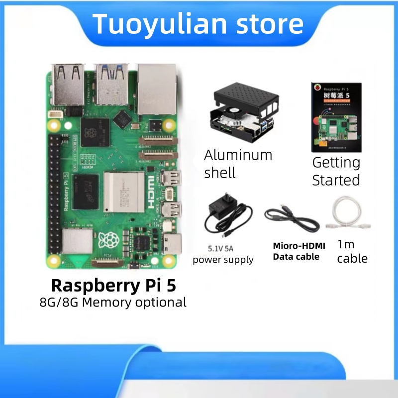 لوحة تطوير راسبيري باي 5، لوحة - مراجعة Raspberry Pi 5 8Gb Kit وسعره