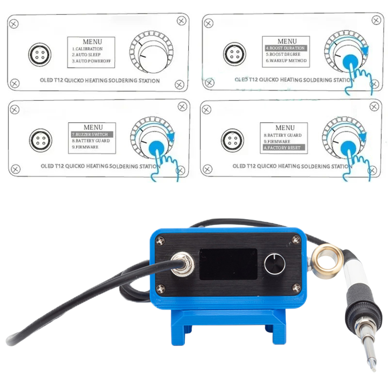 محطة لحام T12 مع مكواة لحام ST - مراجعة Soldering Station T12 Oled وسعره