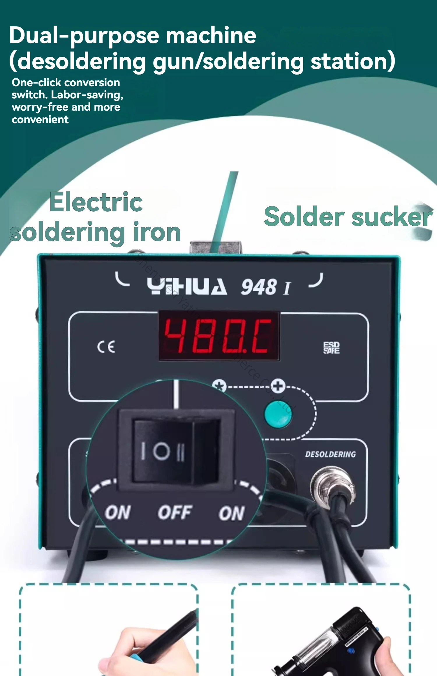مضخة إزالة اللحام الكهربائية ا - مراجعة Desoldering Gun Vacuum Electric وسعره
