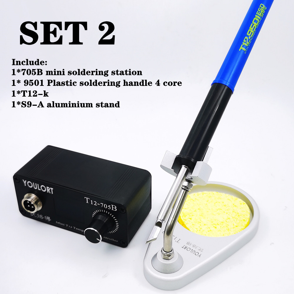 محطة سبيكة لحام صغيرة T12-705B - مراجعة Soldering Station T12 Oled وسعره