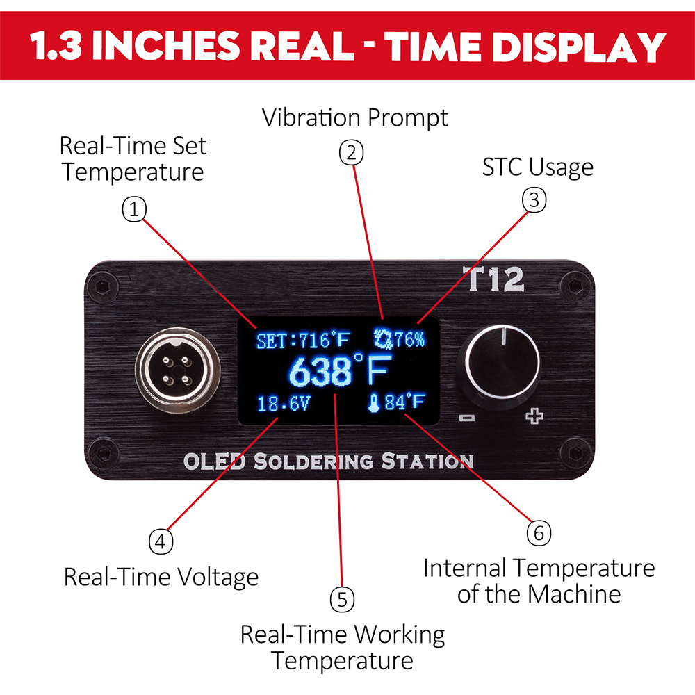 OLED T12 محطة لحام الحديد محطة - مراجعة Soldering Station T12 Oled وسعره
