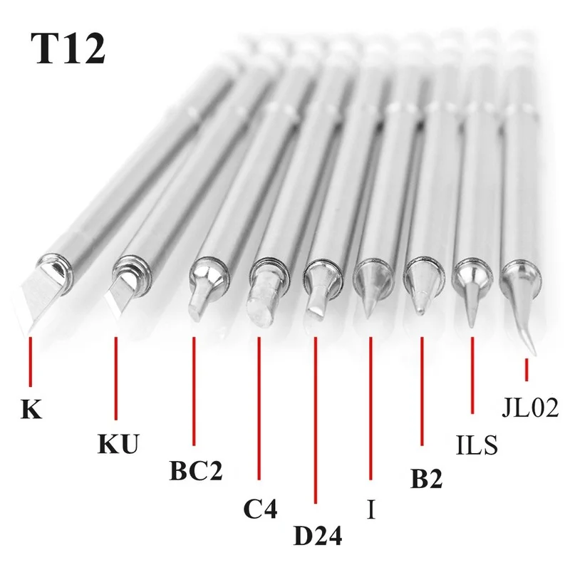 T12 لحام لحام الحديد نصائح T12 - مراجعة Soldering Station T12 Oled وسعره