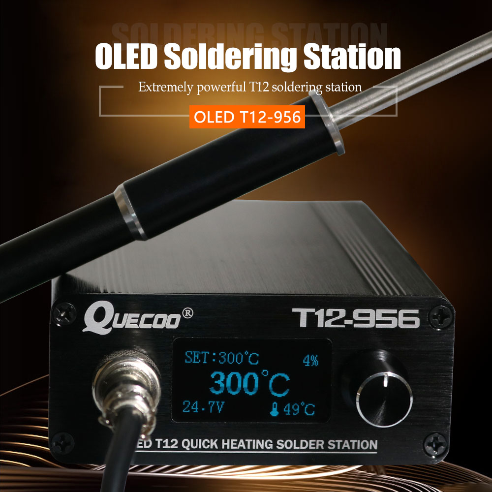 QUECOO T12-956 محطة لحام رقمية - مراجعة Soldering Station T12 Oled وسعره