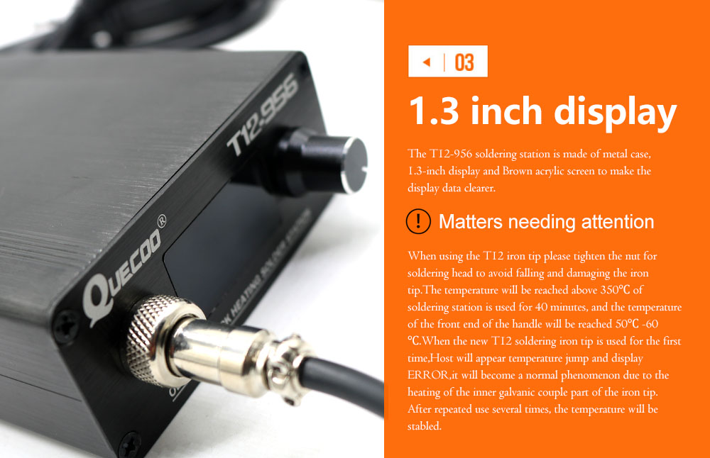 QUECOO T12-956 محطة لحام رقمية - مراجعة Soldering Station T12 Oled وسعره