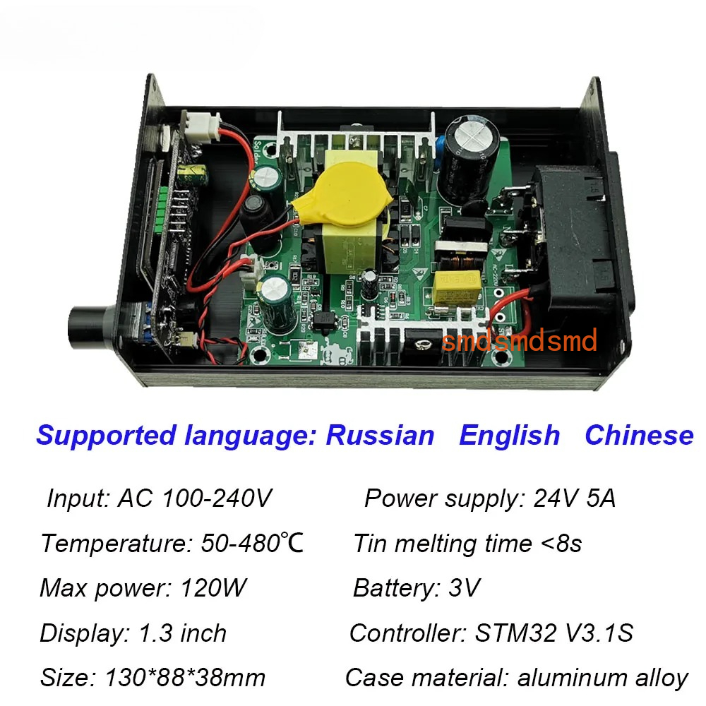 محطة لحام STM32 V3.1S T12 مع ش - مراجعة Soldering Station T12 Oled وسعره
