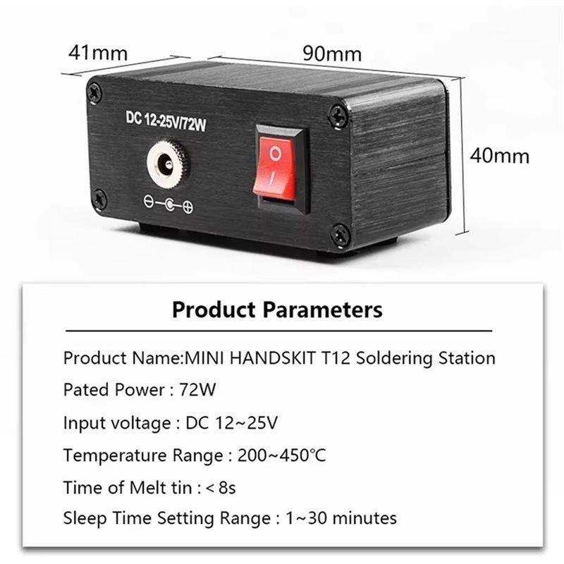 محطة لحام رقمية B03C-T12 محمول - مراجعة Soldering Station T12 Oled وسعره